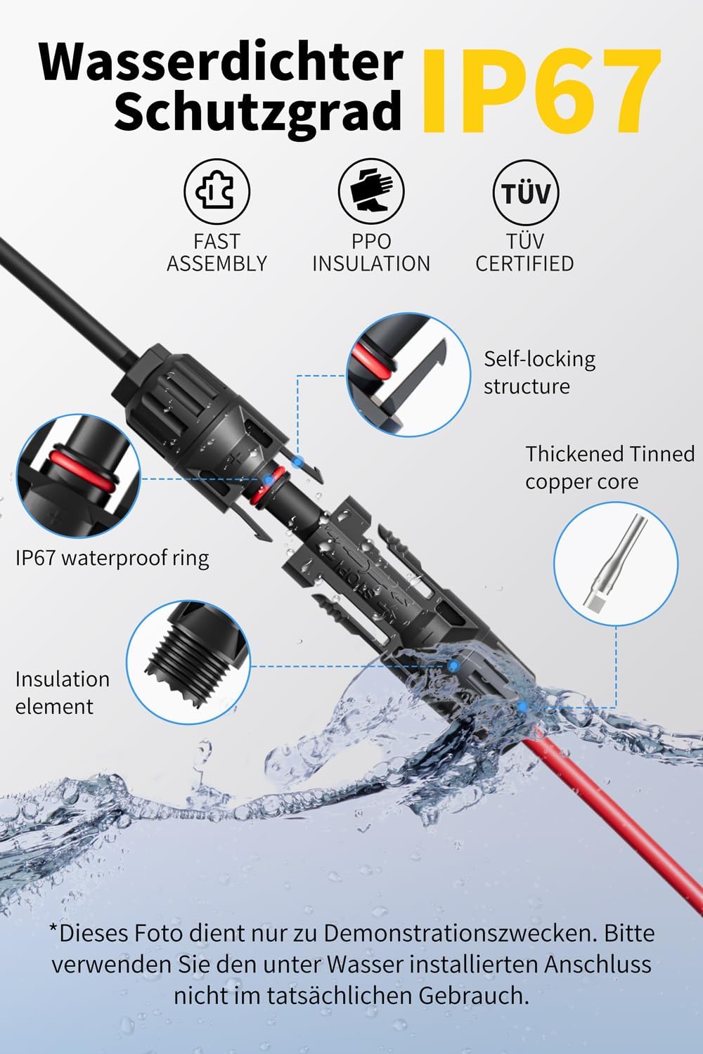 Thumbnail 3 de Solarkabel 4mm²/6mm² – Verlängerungskabel-Set für PV-Anlagen, IP67, 2 m