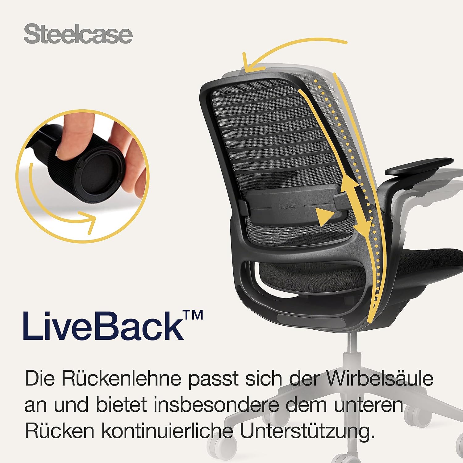 Thumbnail 3 de Steelcase Series 1 Ergonomischer Bürostuhl Onyx Schwarz