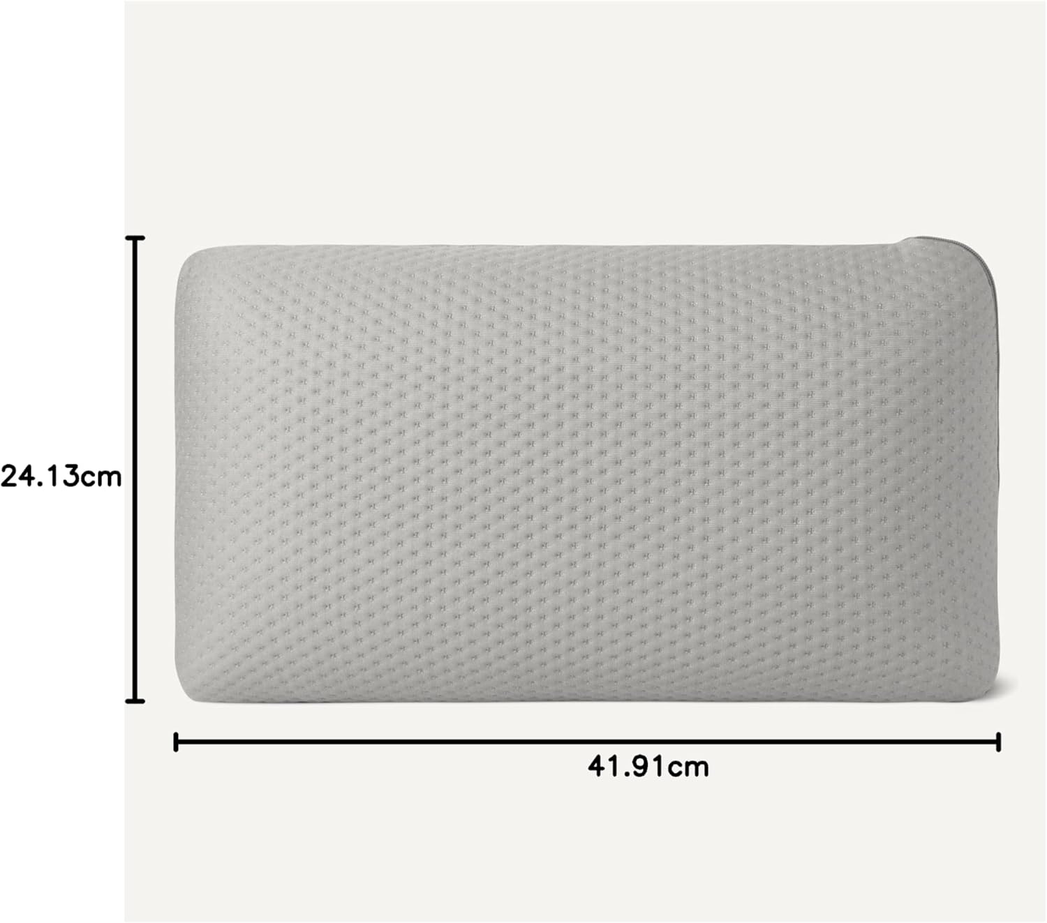 Detalle 2 de Amazon Basics cuscino da campeggio in memory foam 42 × 24 × 12 cm grigio
