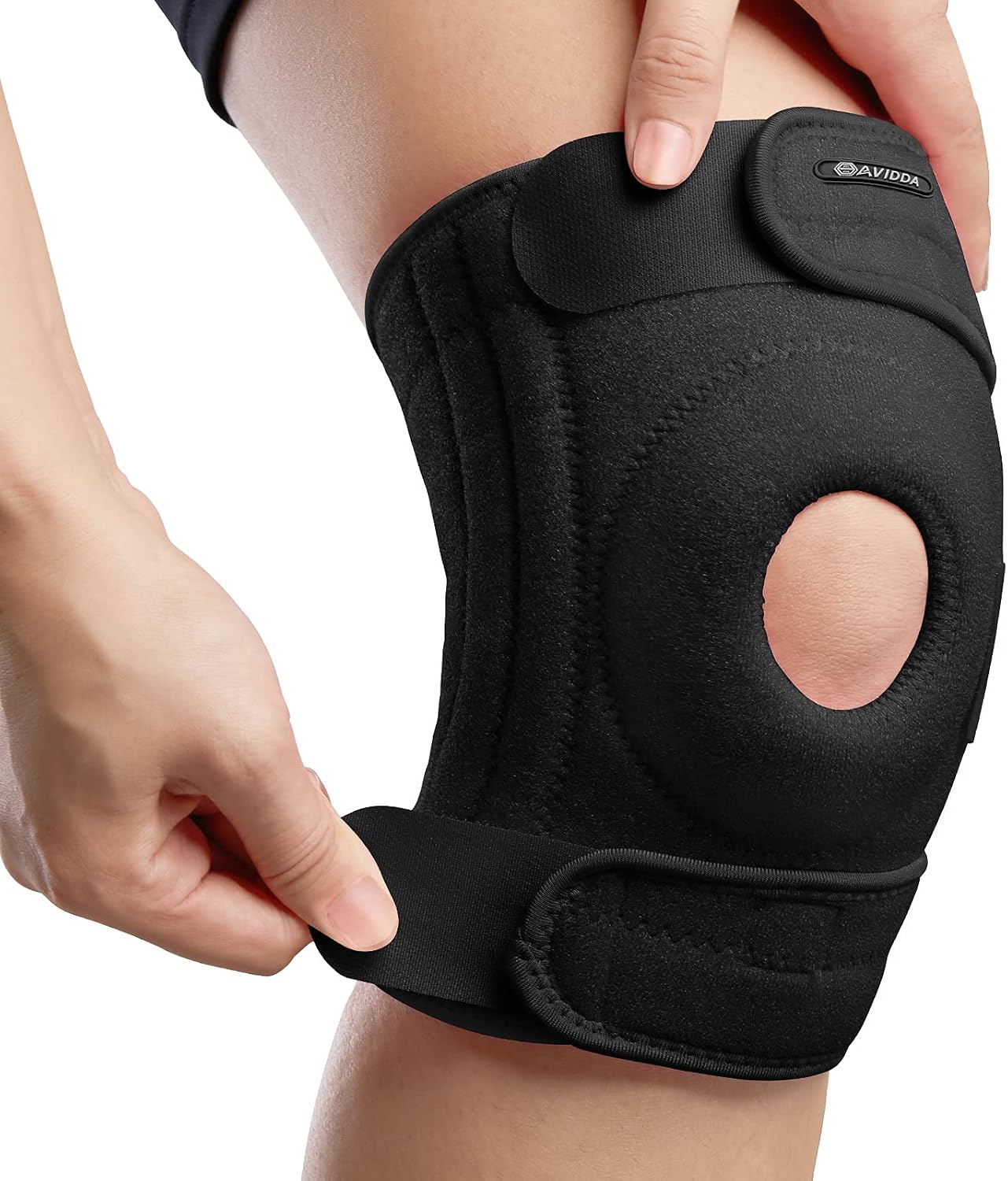 Detalle de AVIDDA Knee Support open‑patella brace 12.5"–18.5" 🩺