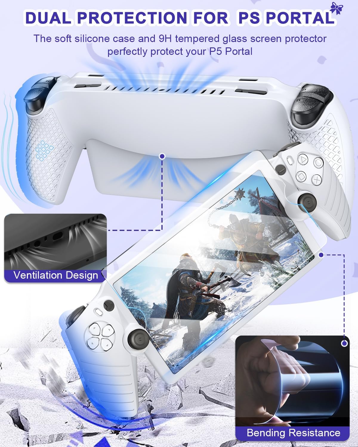 Thumbnail 5 de 14 in 1 Accessories Bundle for PlayStation Portal with Carrying Case, Magnetic Charging Dock and Screen Protectors
