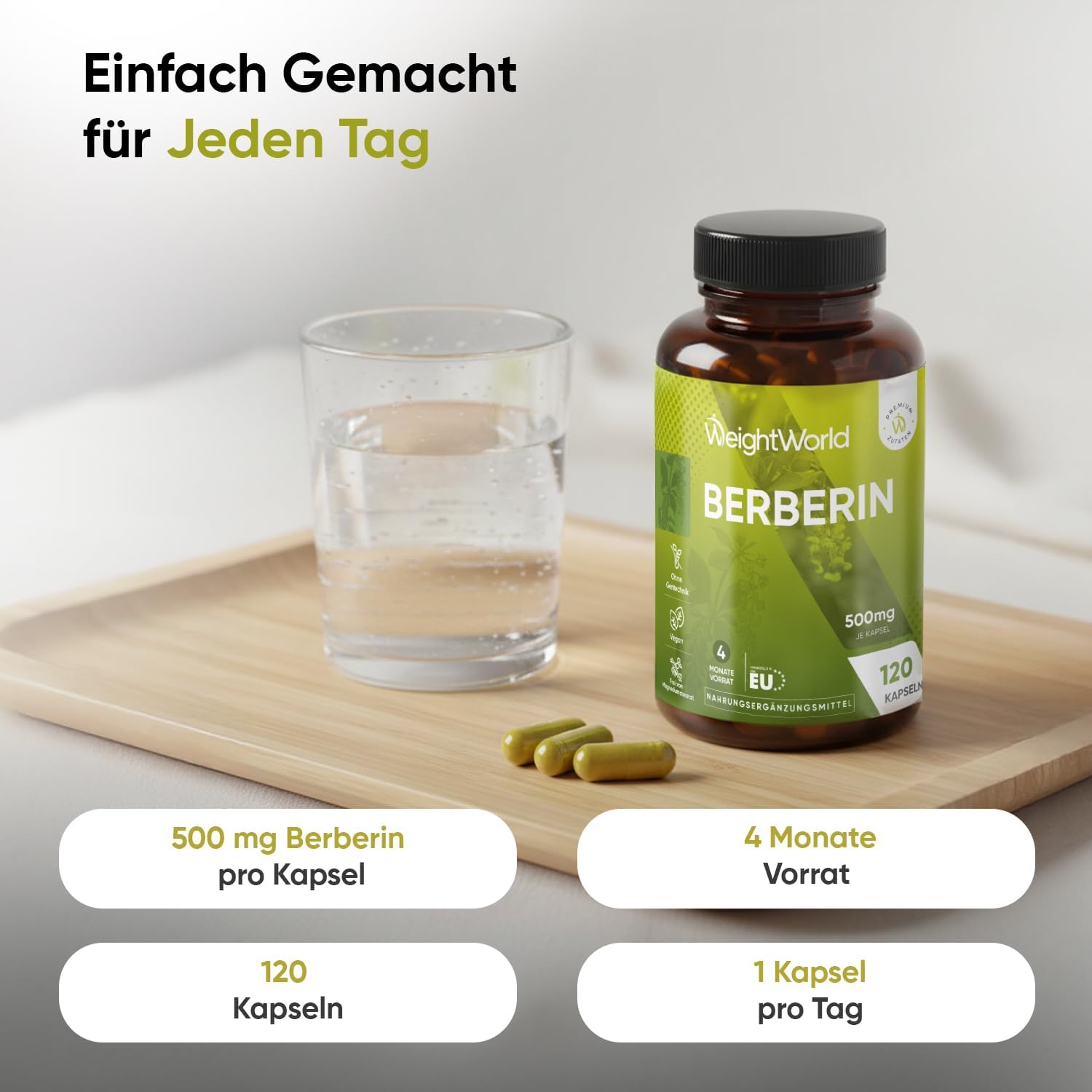 Detalle 2 de WeightWorld Berberin Kapseln 500 mg 💊