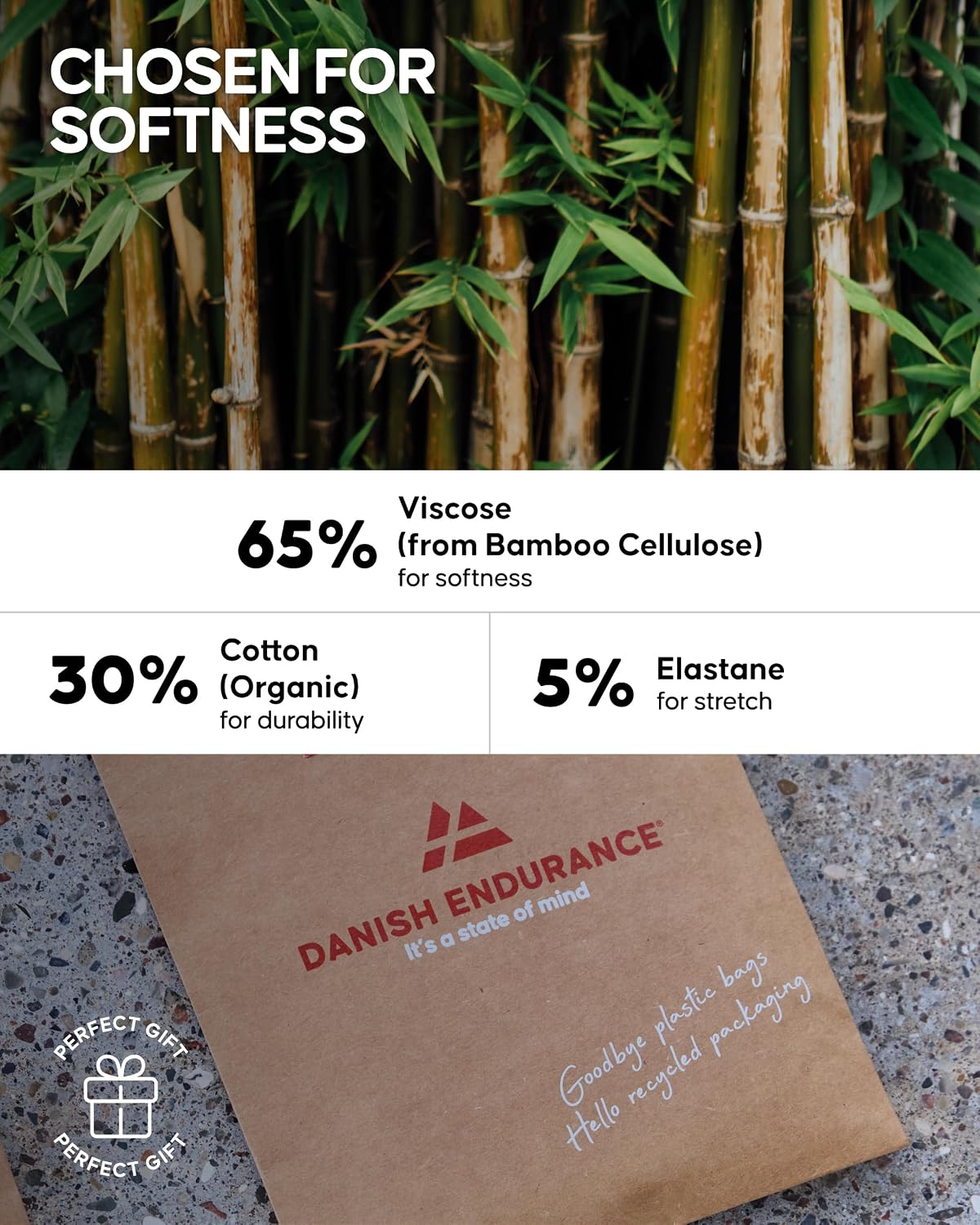 Thumbnail 4 de DANISH ENDURANCE Bamboo Boxers for Men: Soft, breathable all-day comfort with anti-bacterial properties