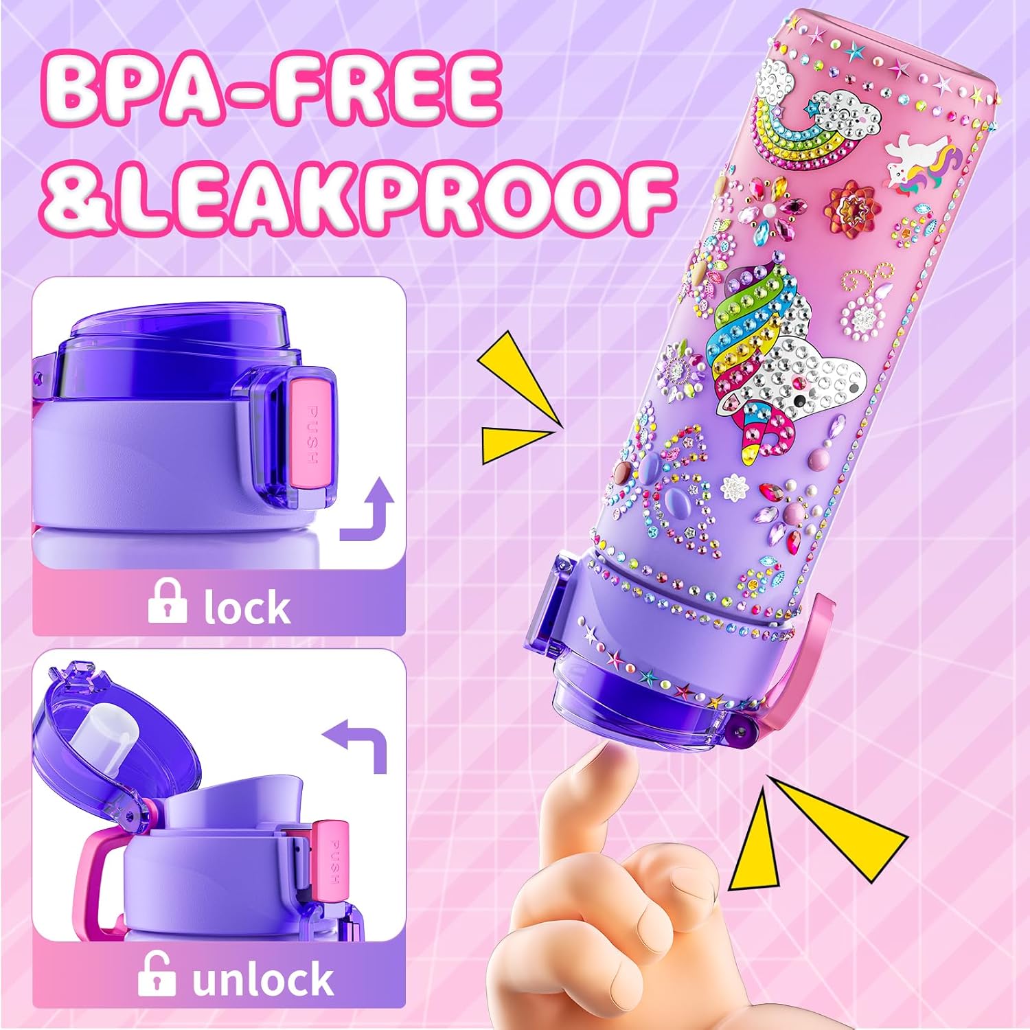 Thumbnail 4 de BOOH Gifts for Girls 4-12: Decorate Your Own Water Bottle + Unicorn Craft Kit