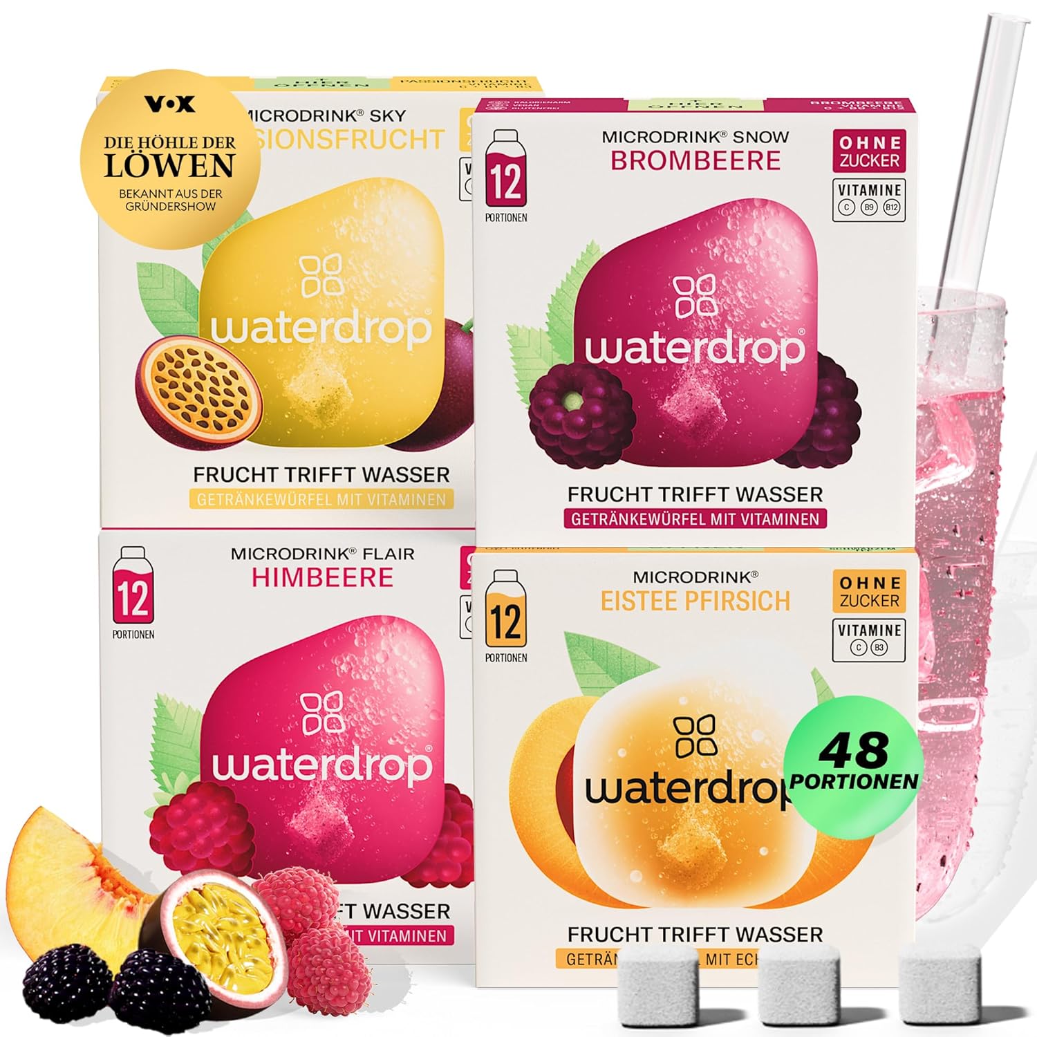 Thumbnail 6 de waterdrop Apfel & Beeren Mix 48 Würfel 🥤