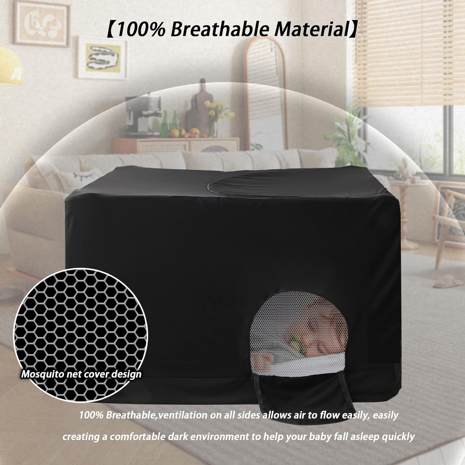 Detalle 2 de BWBIKE Crib Cover Blackout Mosquito Net