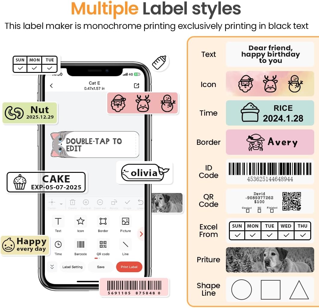 Detalle 2 de Phomemo D30 Bluetooth Label Maker 2026