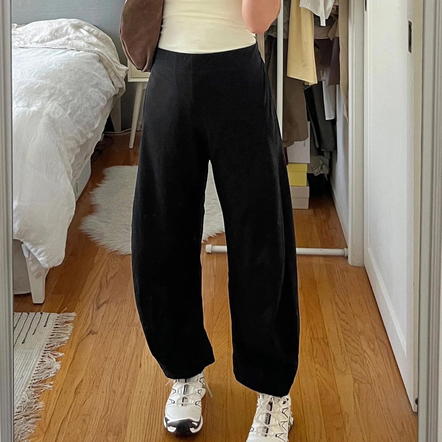 Thumbnail 5 de SeeLuNa Women Barrel Travel Pants with Elastic Back Waistband and Pockets