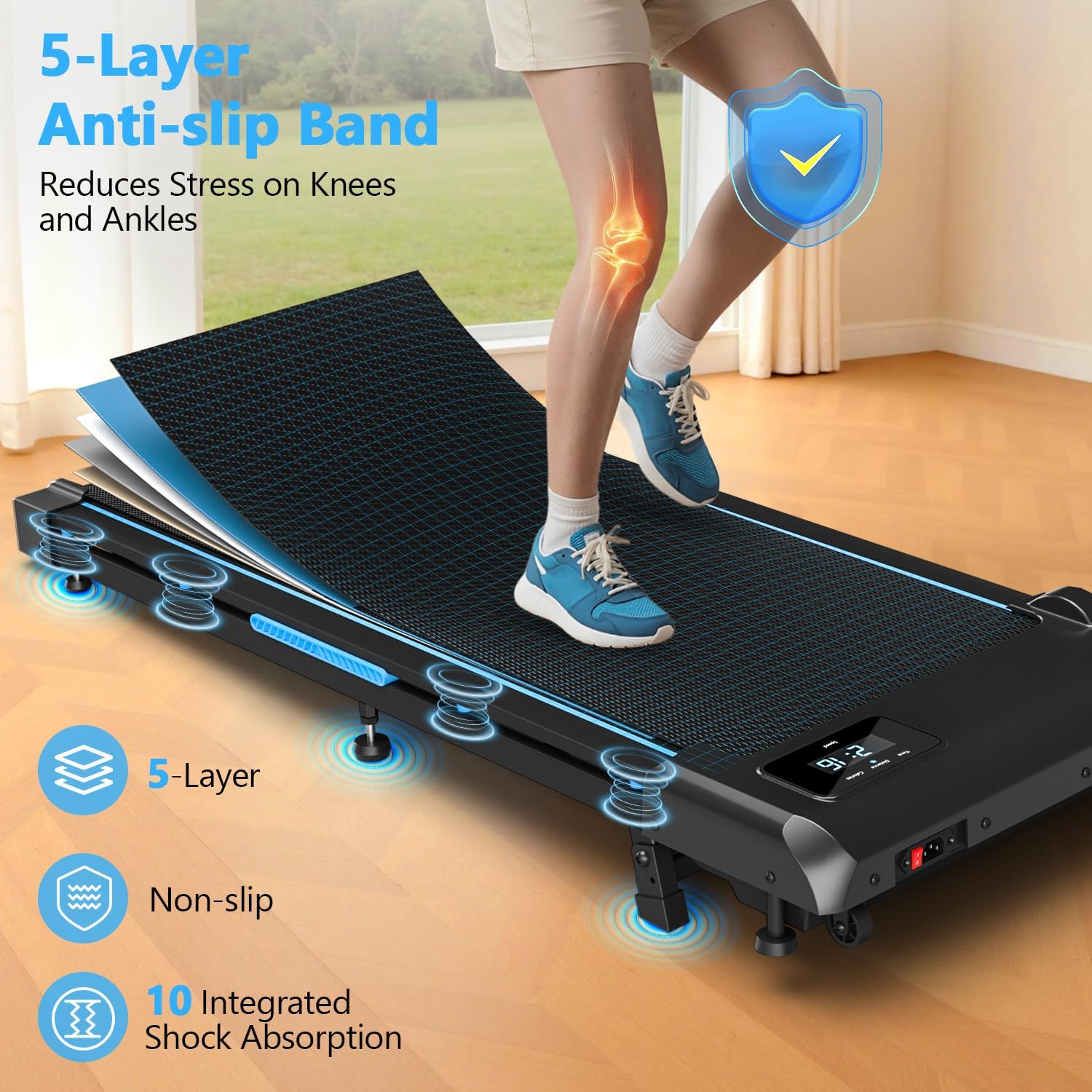 Detalle 2 de VANNECT 4 in 1 Walking Pad 9% incline, 330 lbs capacity ๐ถ
