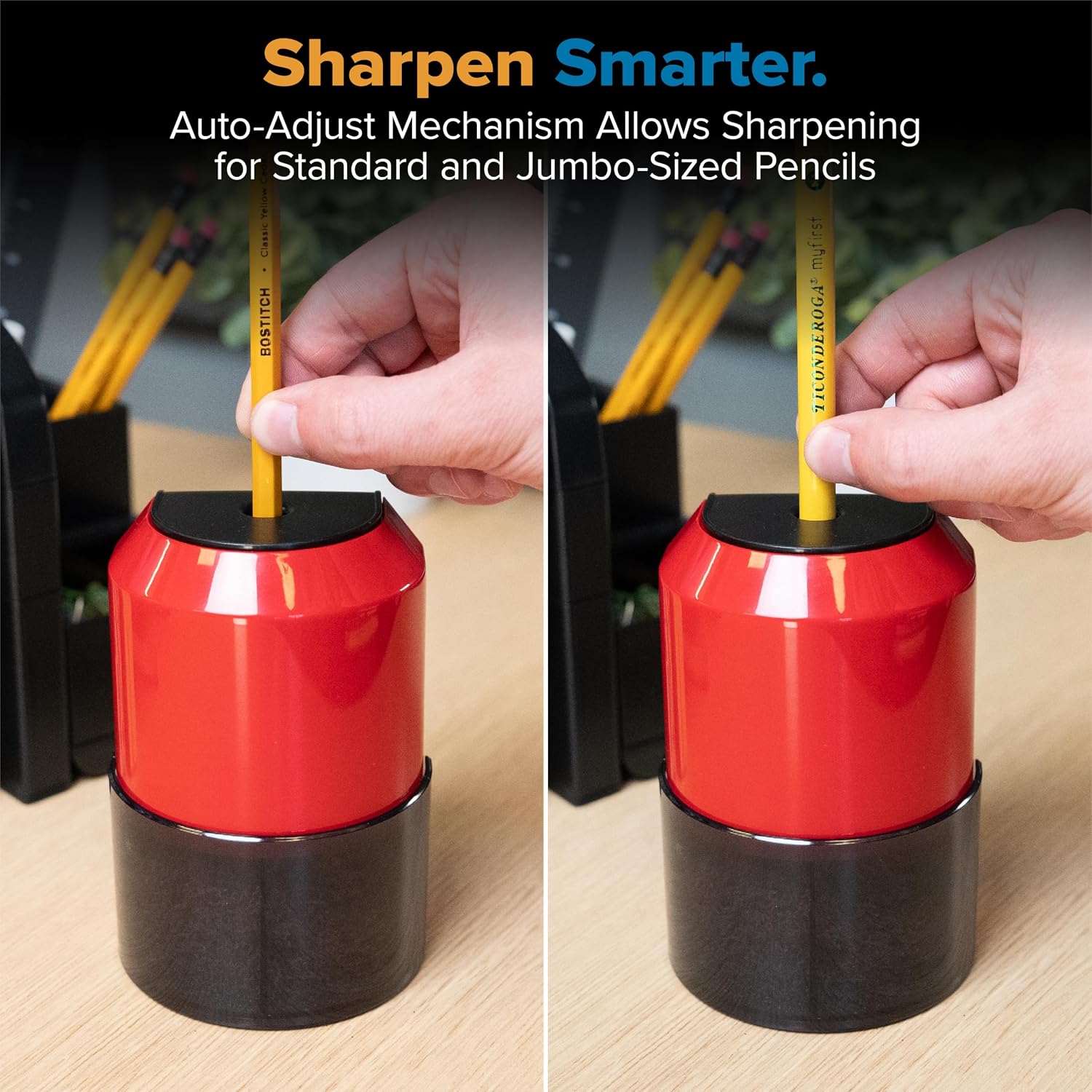 Detalle 2 de Bostitch Vertical Electric Pencil Sharpener, Red