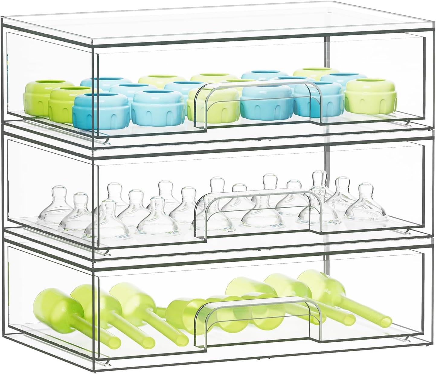 Thumbnail 5 de SpaceAid Bottle Storage Organizer Baby – Acrylic 5-Pack Drawer Station (2S2M1L), 15.4" High