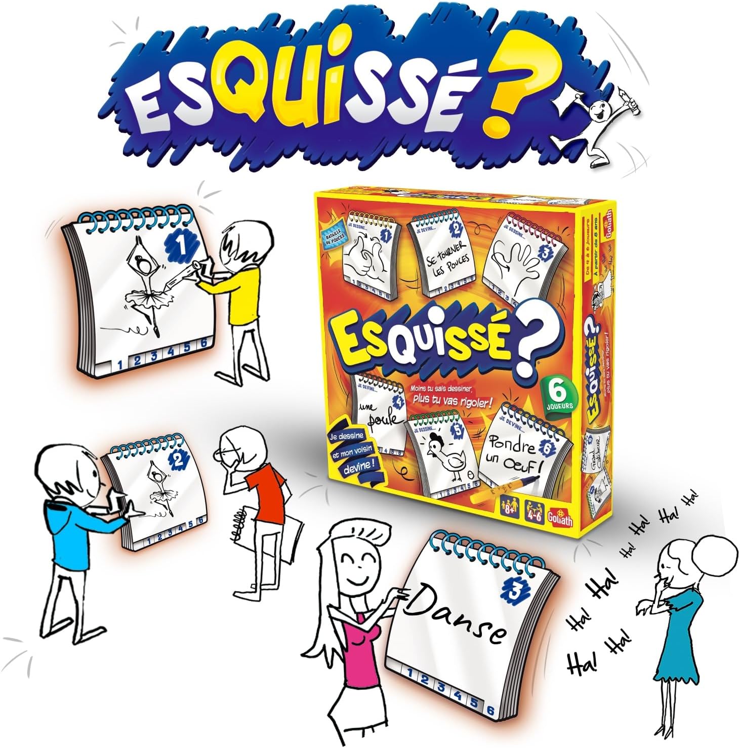 Detalle de Goliath ESQUISSE 6 joueurs — jeu de dessin pour 8 ans 🎲
