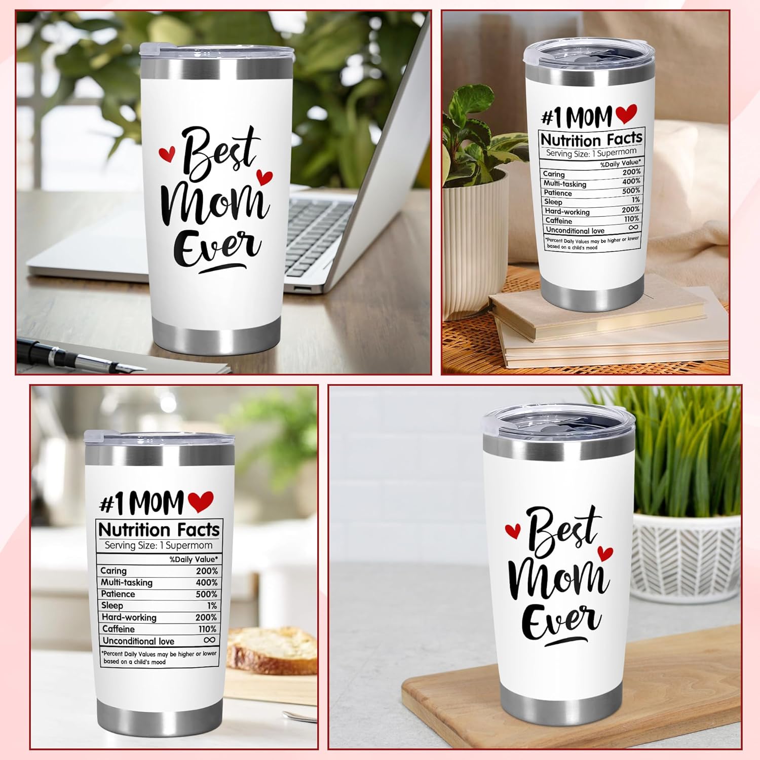 Thumbnail 3 de TEEZWONDER Mothers Day Gifts from Daughter Son 20 oz Stainless Steel Insulated Coffee Tumbler with Lid