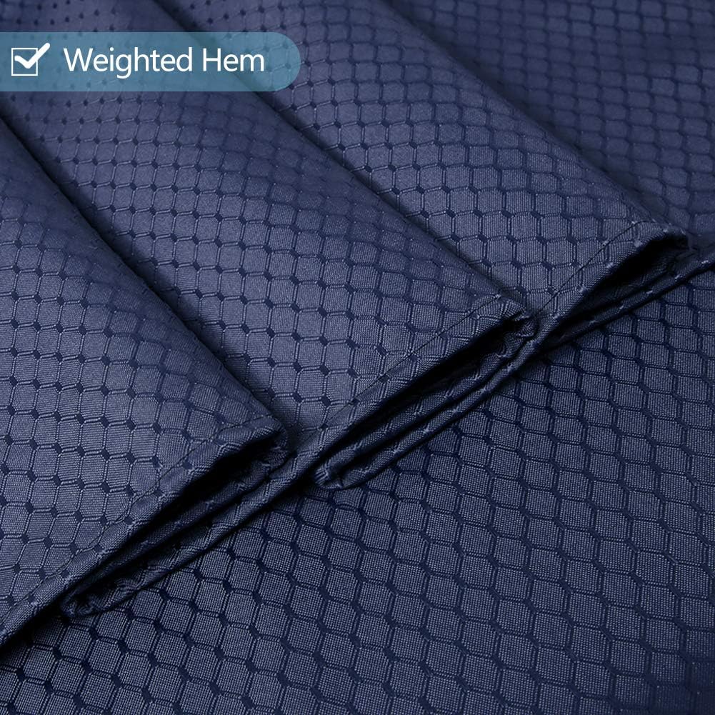 Detalle de Furlinic schmaler Duschvorhang 90x180 cm für Eckduschen – Wasserabweisend, schimmelresistent, mit 6 Duschringen