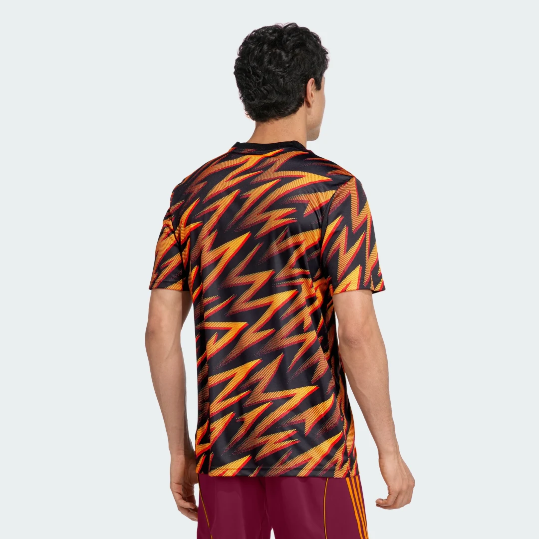 Detalle 2 de Camiseta de calentamiento AS Roma 25/26 de Adidas