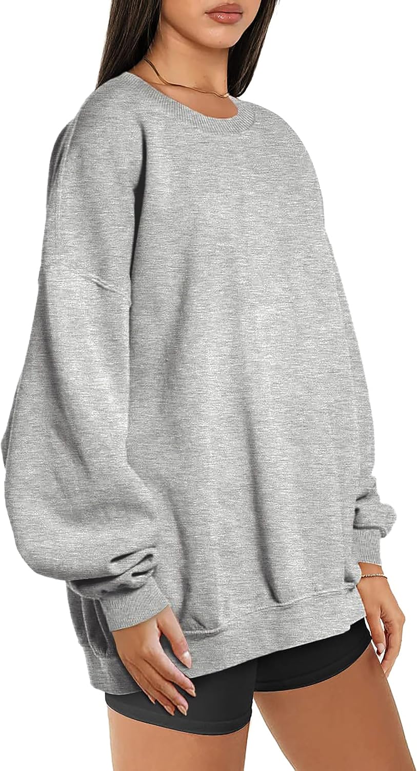 Thumbnail 1 de Timuspo oversized fleece-sweatshirt voor dames met ronde hals