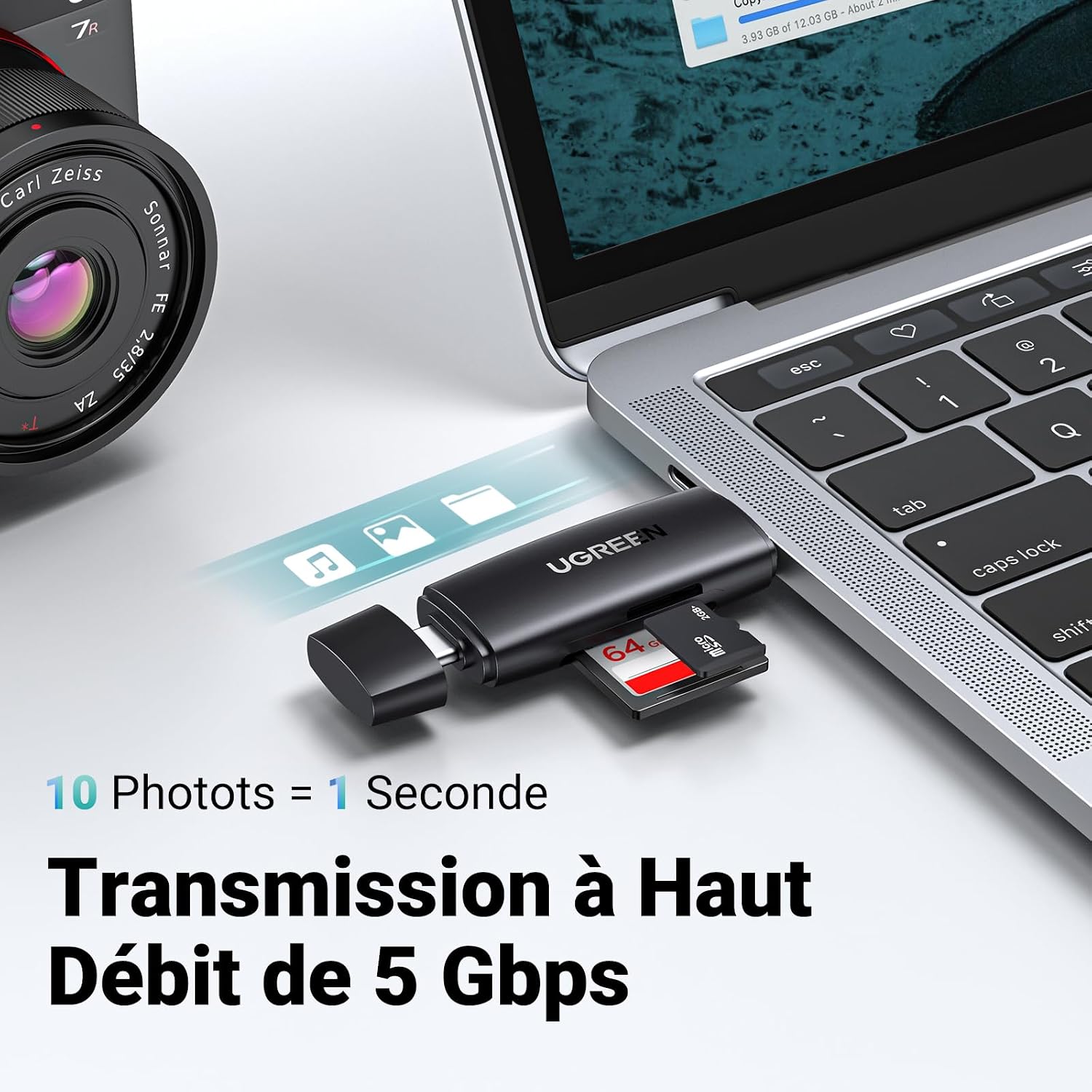 Thumbnail 1 de UGREEN USB A&C kaartlezer voor SD en microSD, USB 3.0 met twee poorten