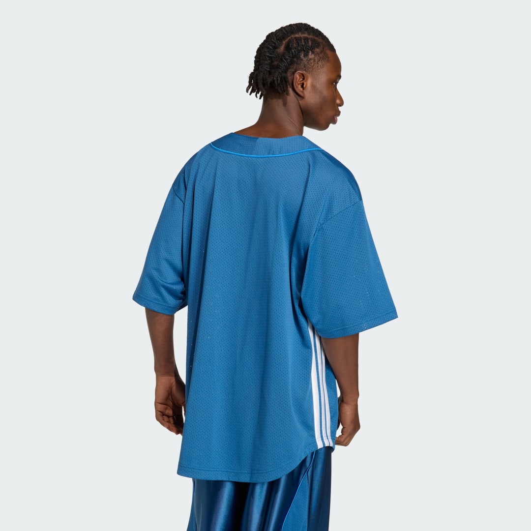 Detalle 2 de Camisa de béisbol de malla Stadium de Adidas — azul