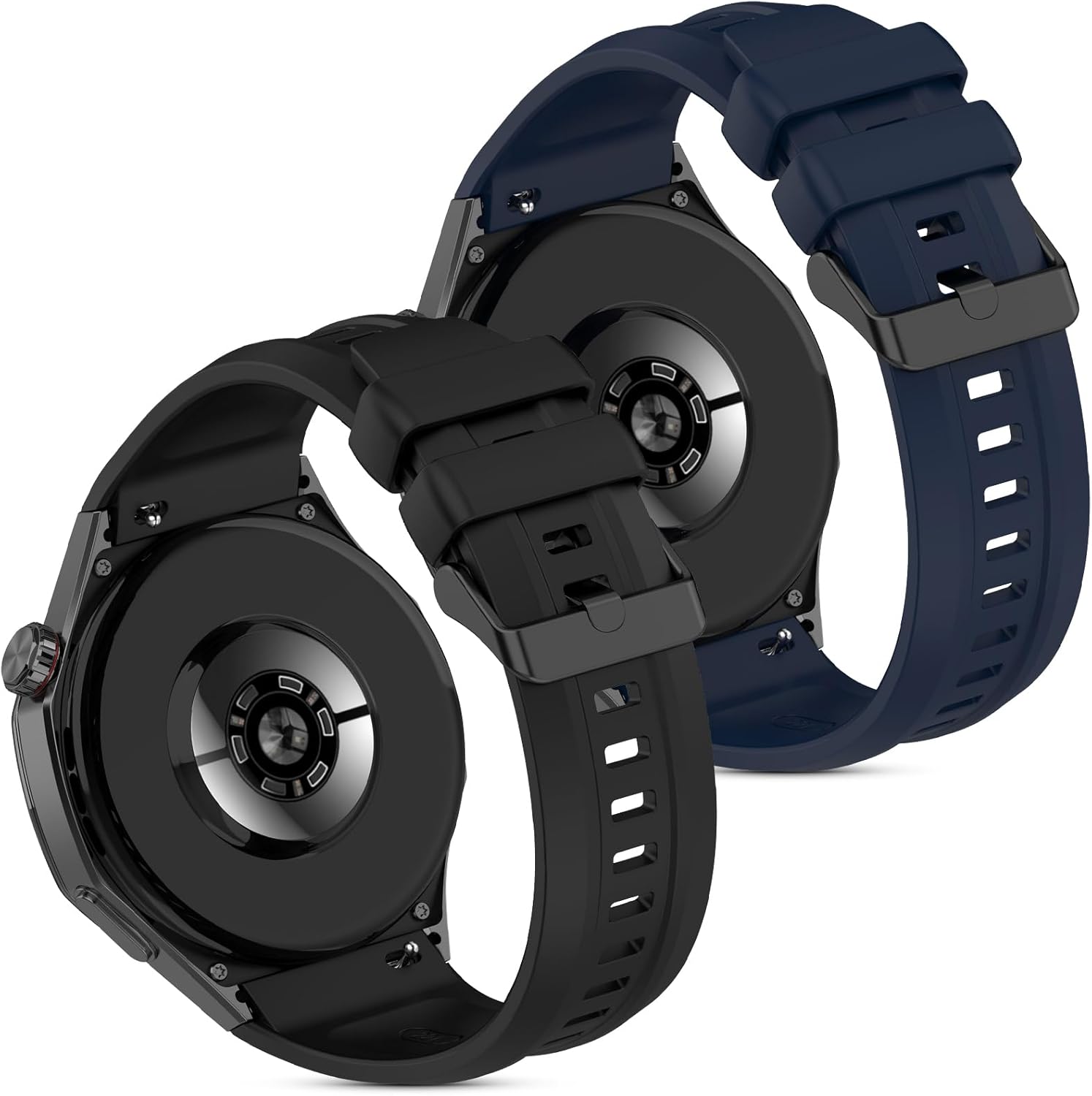 Detalle 2 de MIJOBS 2 Piece Silicone Straps for Huawei Watch GT Series (46 mm) – 22 mm Quick-Release Replacement Band