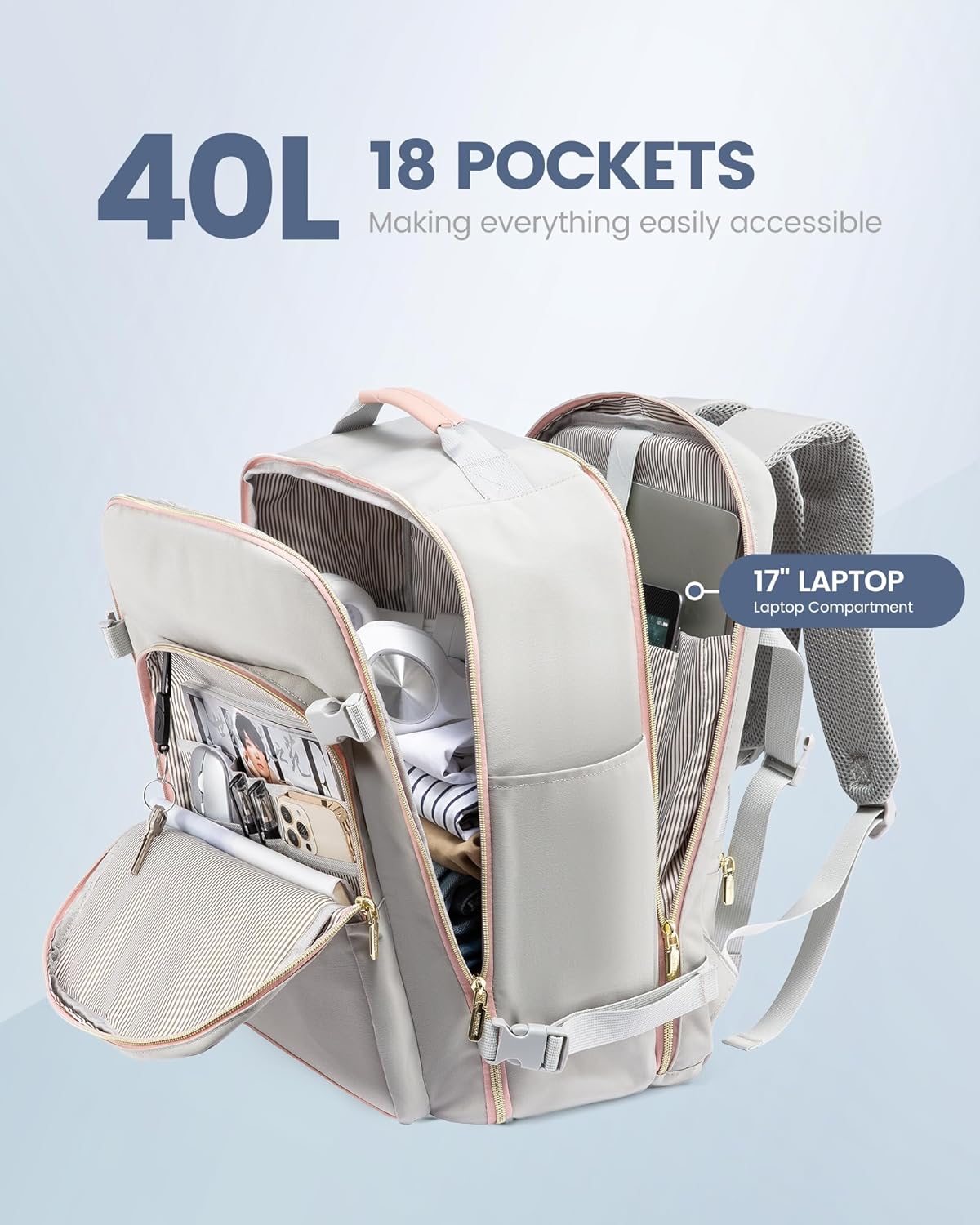 Thumbnail 4 de LOVEVOOK Travel Backpack 40L carry-on