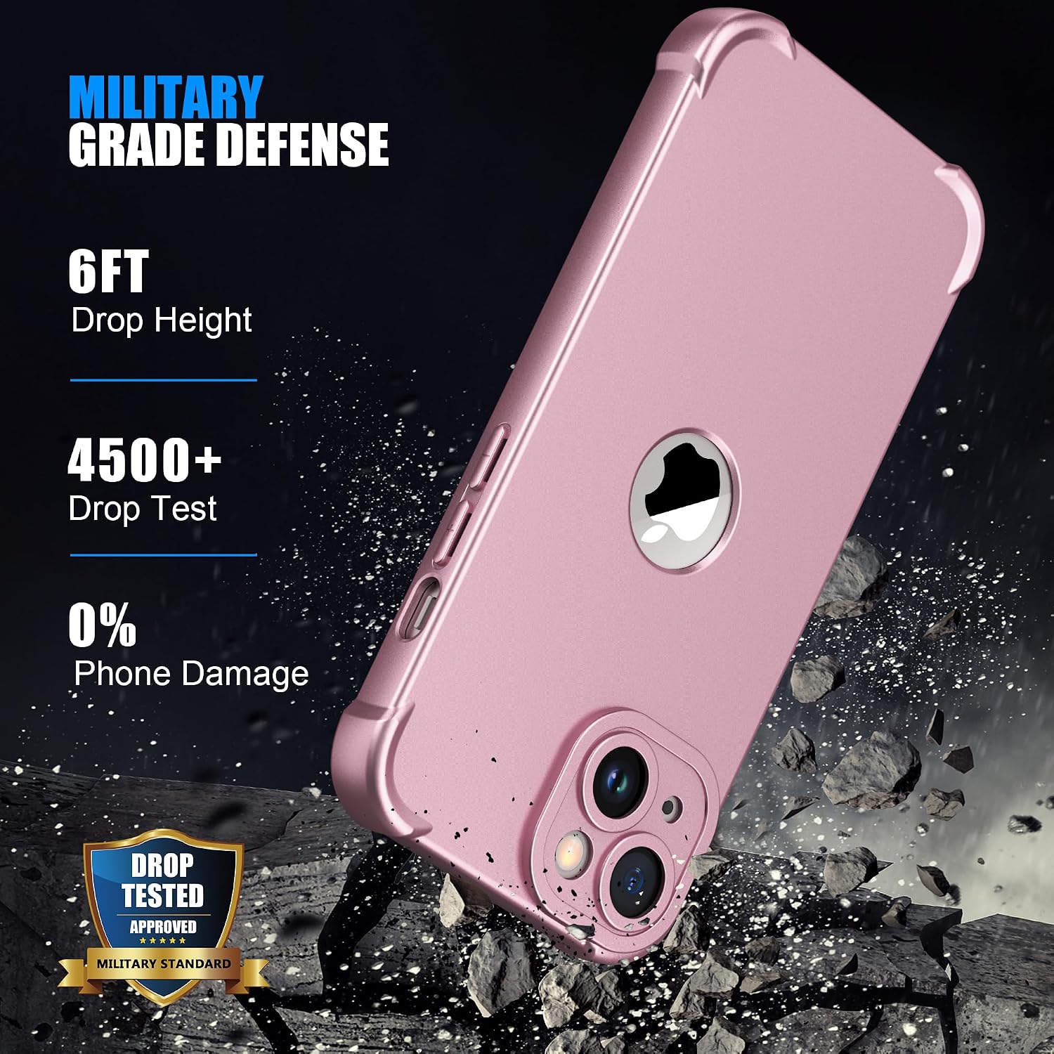 Detalle de iPhone 14 Plus silicone case with 2 glass