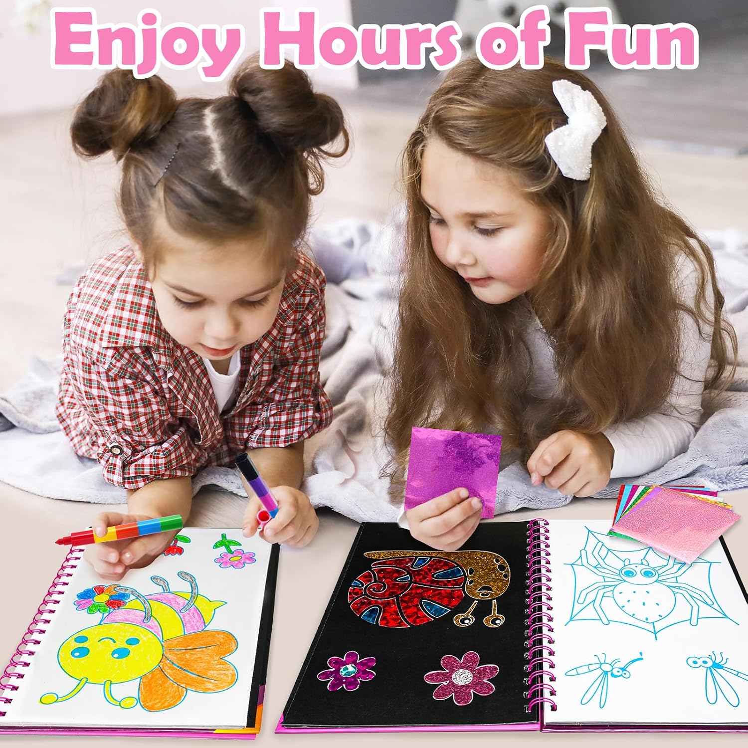 Detalle 2 de LIKYMO Foil Art for Kids (Insects) – mess-free foil craft book for ages 4–9