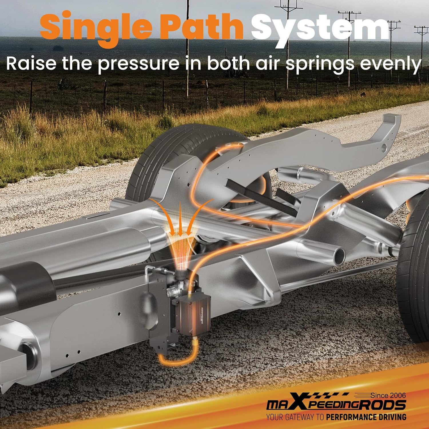 Thumbnail 5 de maXpeedingrods Wireless On Board Air Compressor System with App & Remote – 120 PSI Heavy Duty Kit