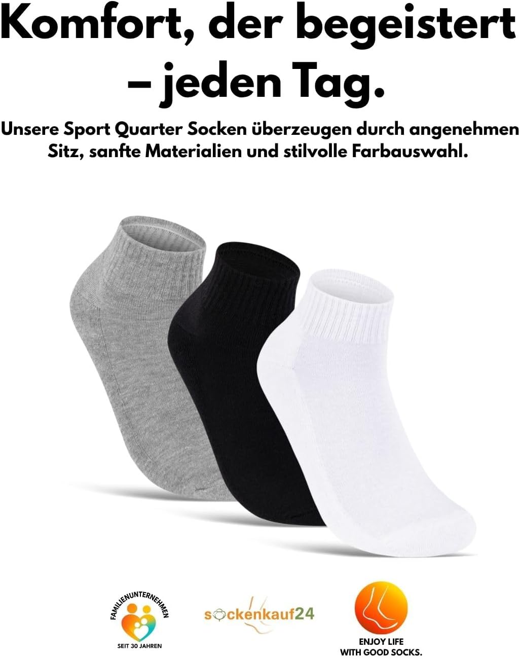 Thumbnail 5 de Sneaker Socken Quarter Sportsocken Herren & Damen