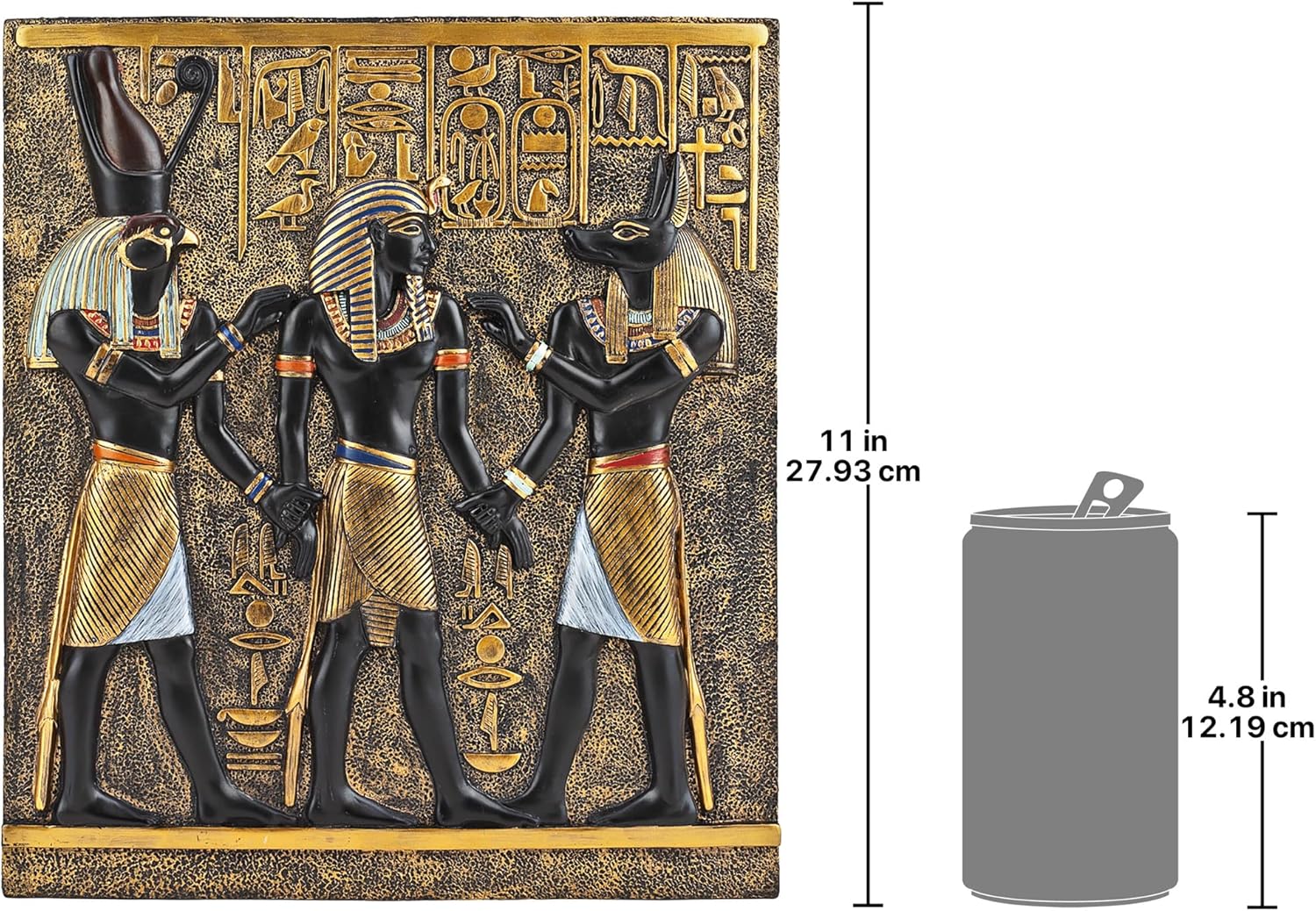 Thumbnail 3 de Design Toscano QL136311: Rameses I Between Horus and Anubis Wall Frieze, 11 inch