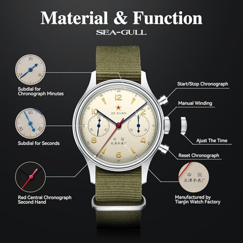 Thumbnail 1 de SEA-GULL 1963 International Edition – ST1901 Manual Winding Aviation Chronograph