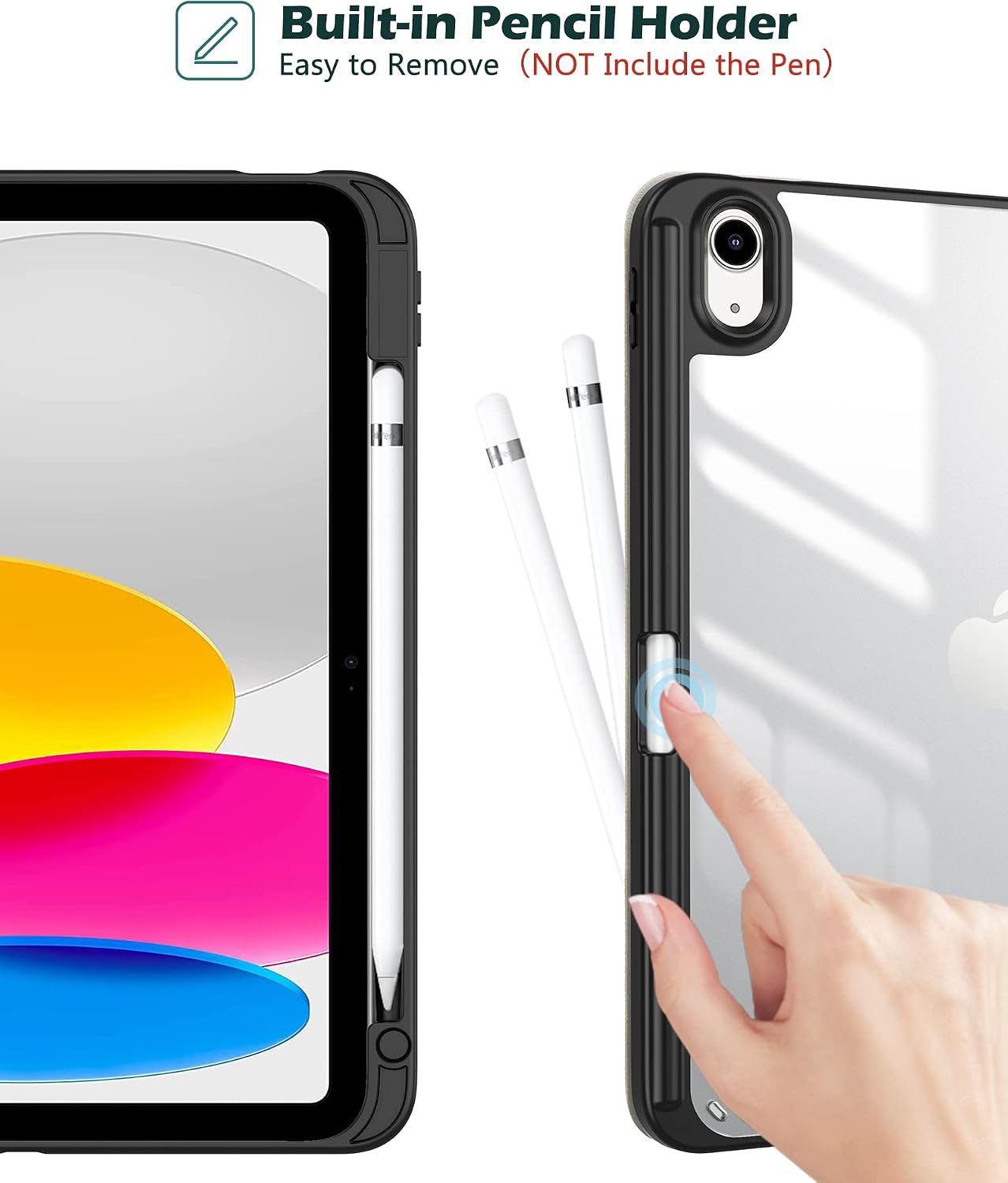 Detalle de ProCase hybrid iPad case for A16 (11-inch, 2025) and iPad 10th gen (10.9-inch, 2022) with pencil holder
