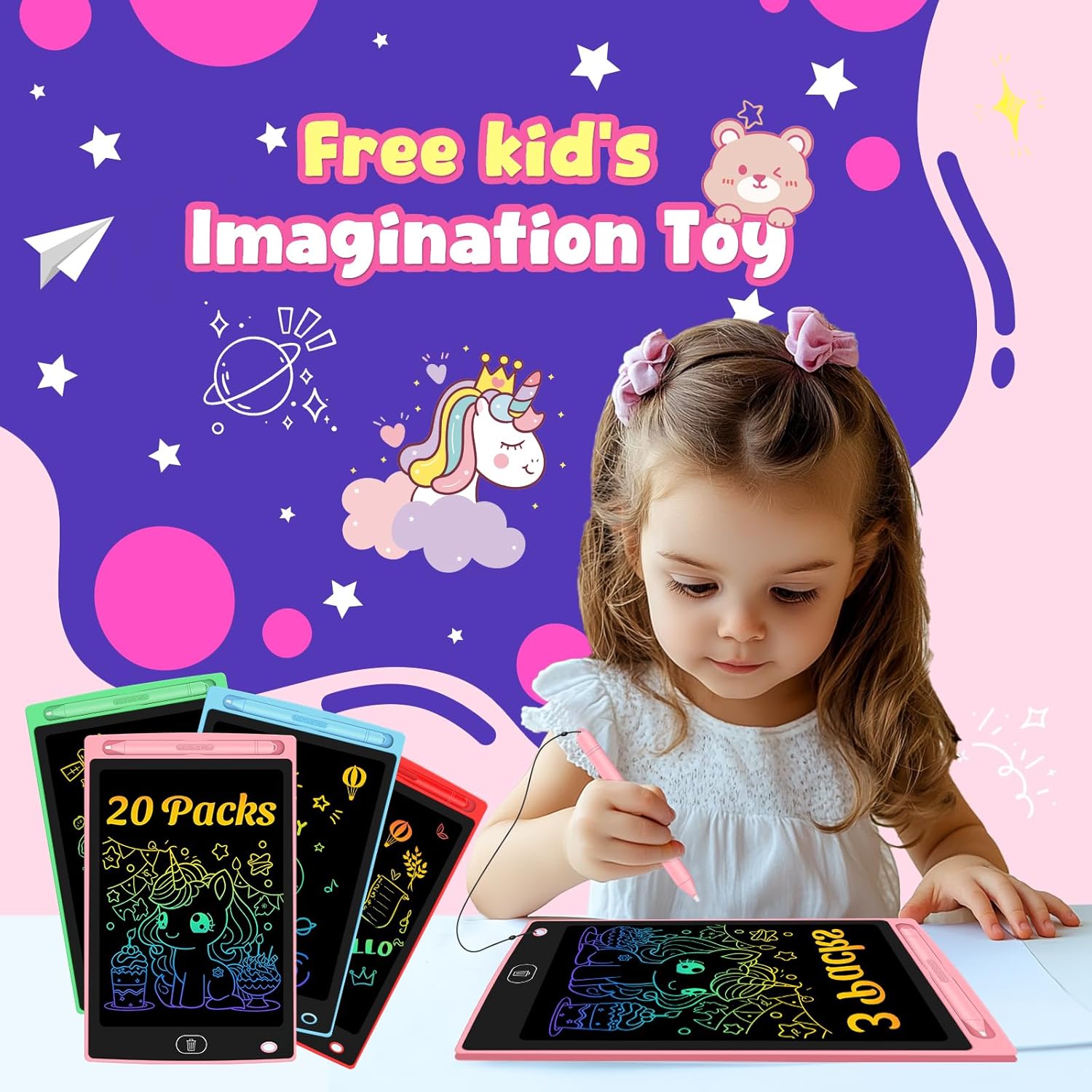 Thumbnail 3 de 20 Pack LCD Writing Tablet for Kids 8.5