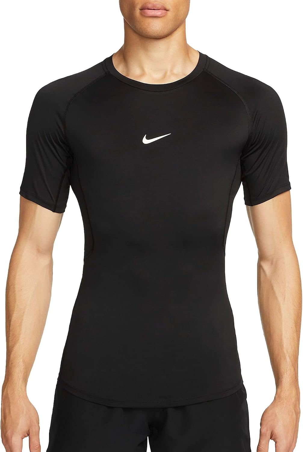 Detalle de Nike FB7932-010 Pro Dri-FIT – męska koszulka treningowa, elastyczna i dopasowana