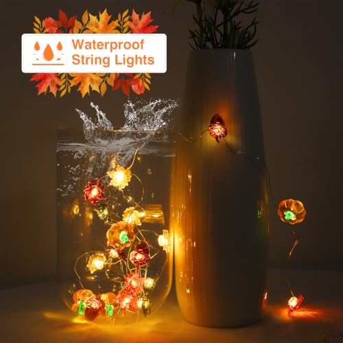 Detalle de Liyade Guirlande lumineuse d'automne, 2,2 m - 20 LED 3D, minuterie et piles