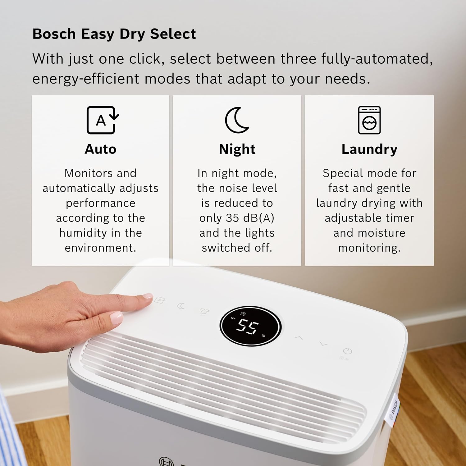Detalle 2 de Bosch Dry 2000 dehumidifier for 24 m² rooms 🌫
