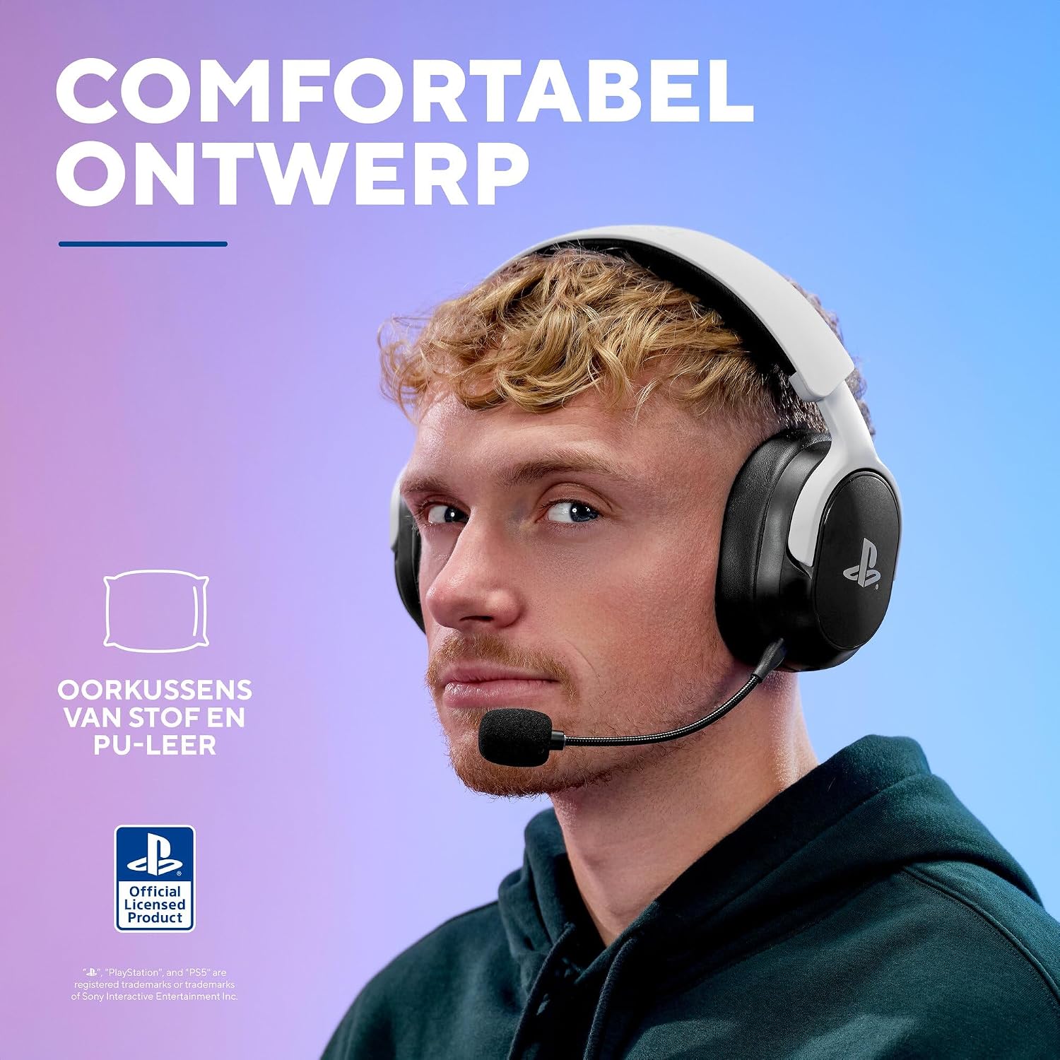 Detalle 2 de GXTrust GXT 499BW Forta draadloze PS5-headset met 50mm-drivers en 55 uur