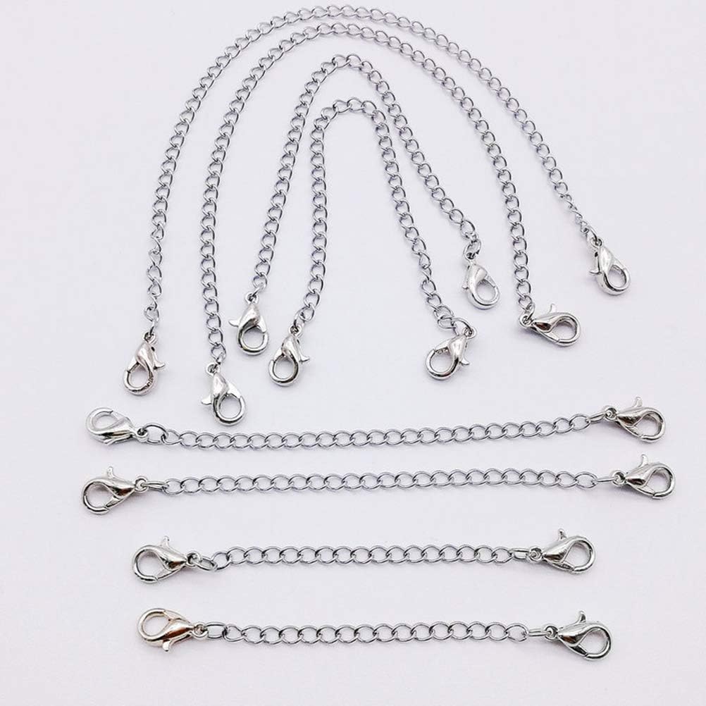 Thumbnail 2 de Healifty Verlängerungsketten aus Edelstahl mit Karabinerverschluss – 4 Längen für DIY-Schmuck und Armbänder