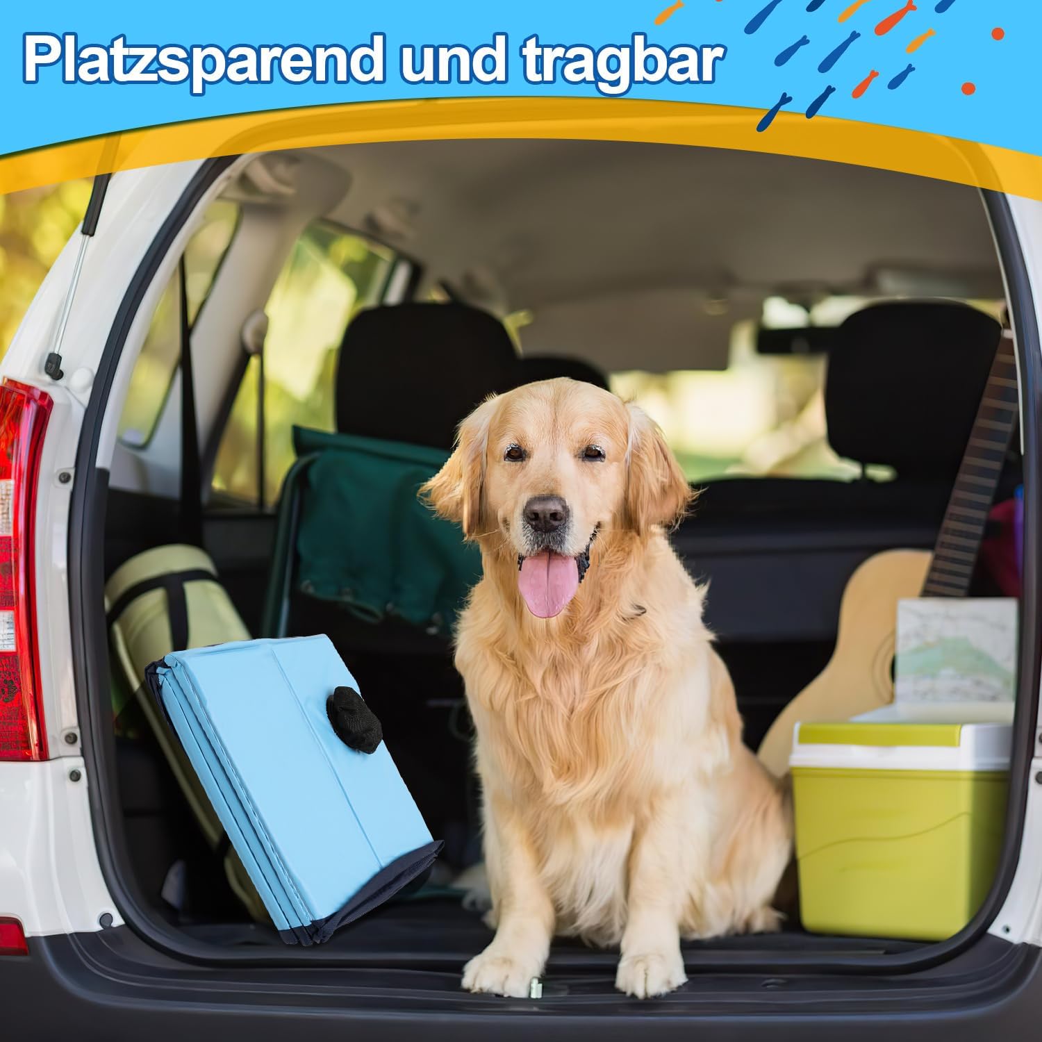 Thumbnail 4 de Gimisgu Hundepool 80 x 20 cm – faltbar, rutschfest & mit Reparaturset (blau)