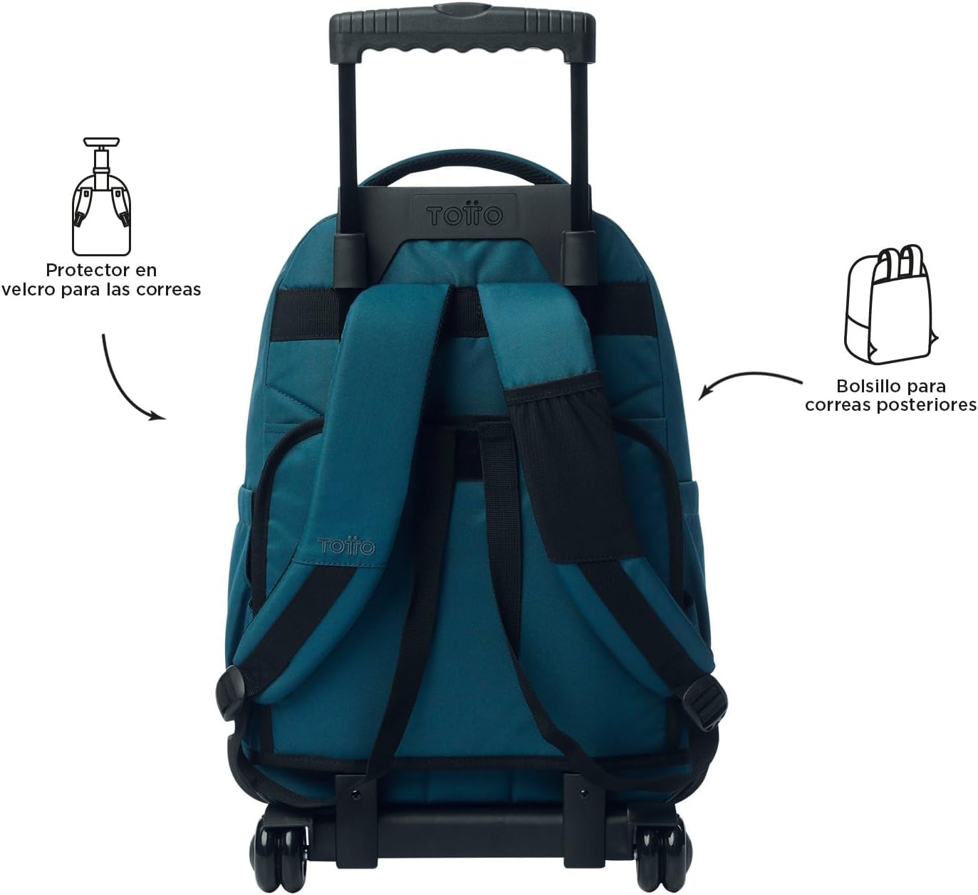 Detalle 2 de Totto Renglones Mochila escolar con ruedas 26,21 L