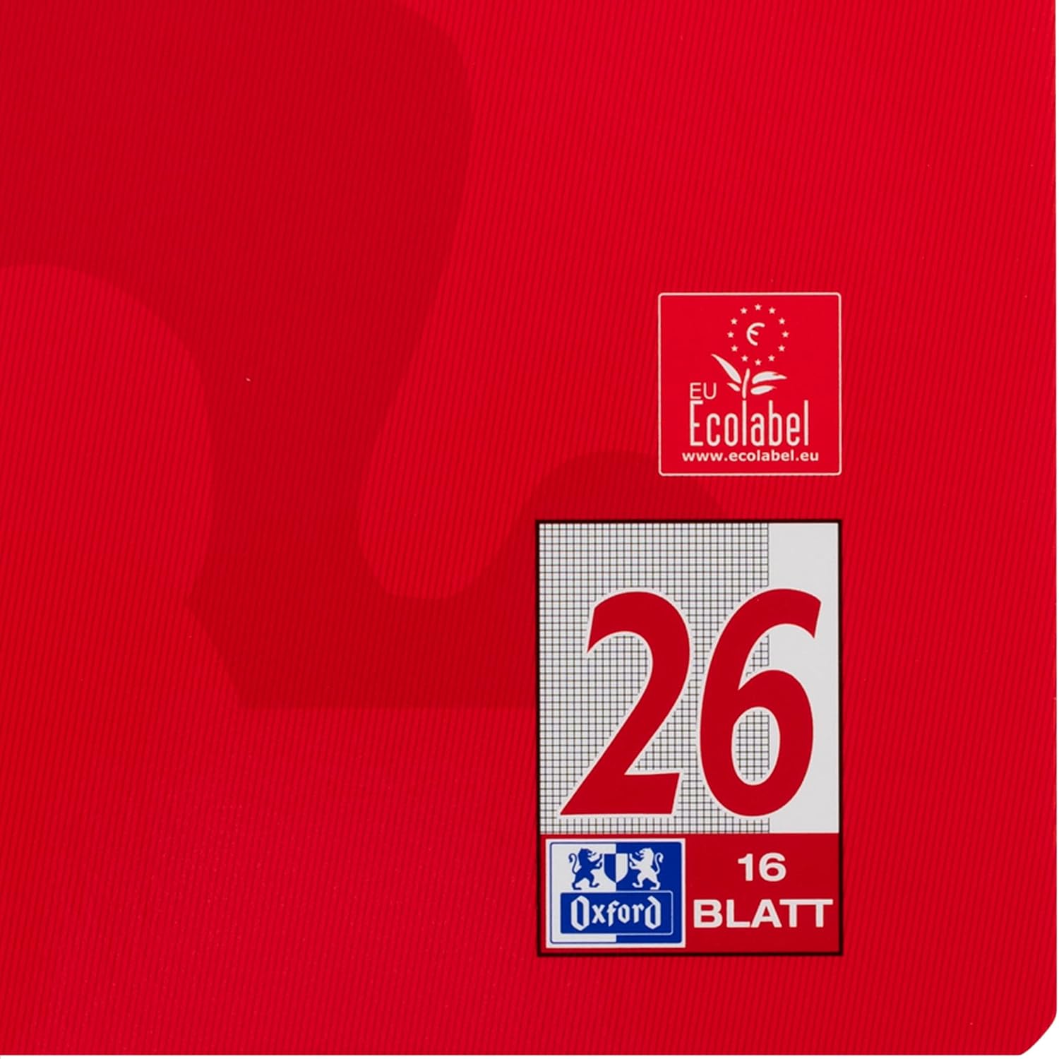 Detalle de Oxford Schulheft A4, 16 Blatt, Lineatur 26, kariert – 10er Pack