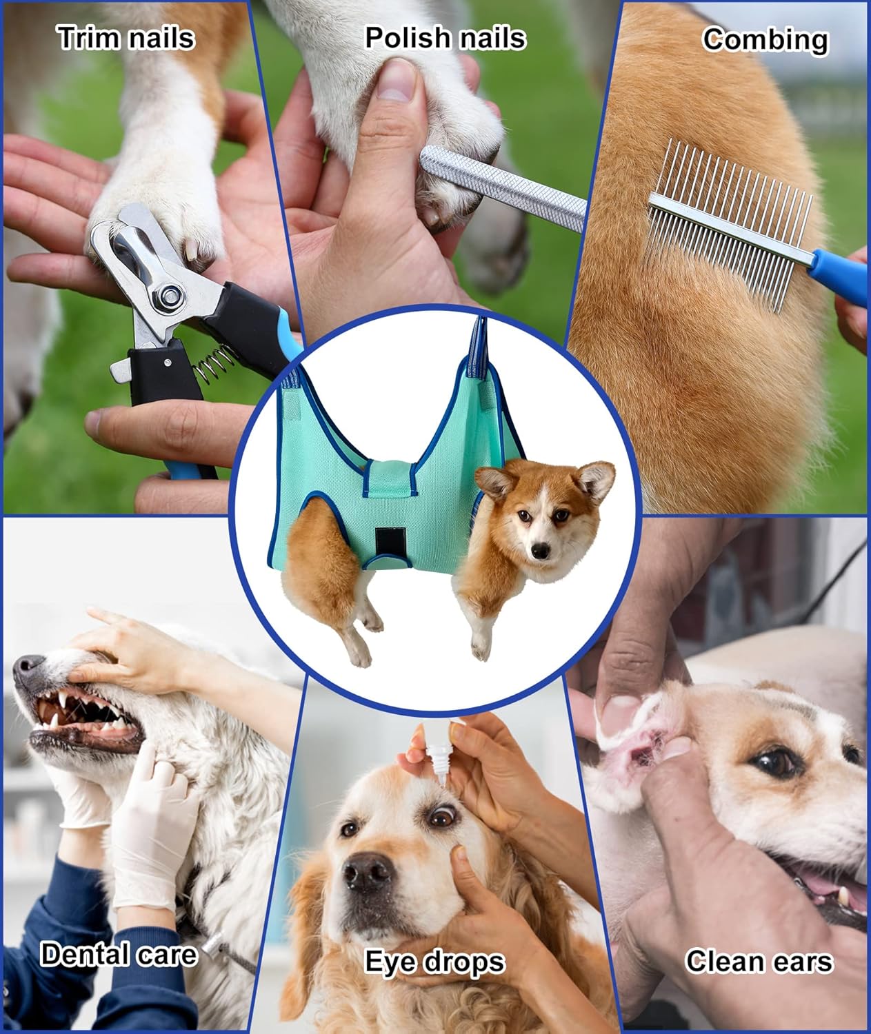 Detalle de Kkiimatt 2027 Dog Grooming Hammock with Nail Clippers