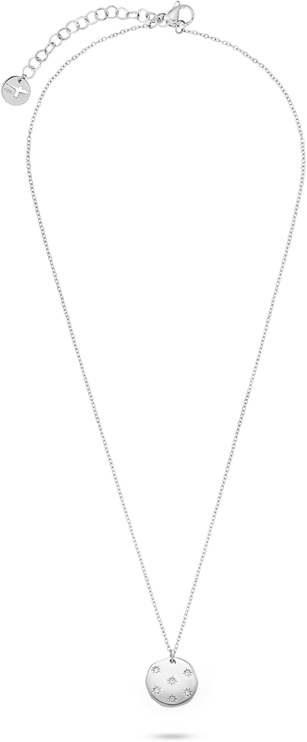 Thumbnail 1 de Tamaris Halskette Damen – Plättchenanhänger mit Zirkoniasteinen, 45 cm, Edelstahl