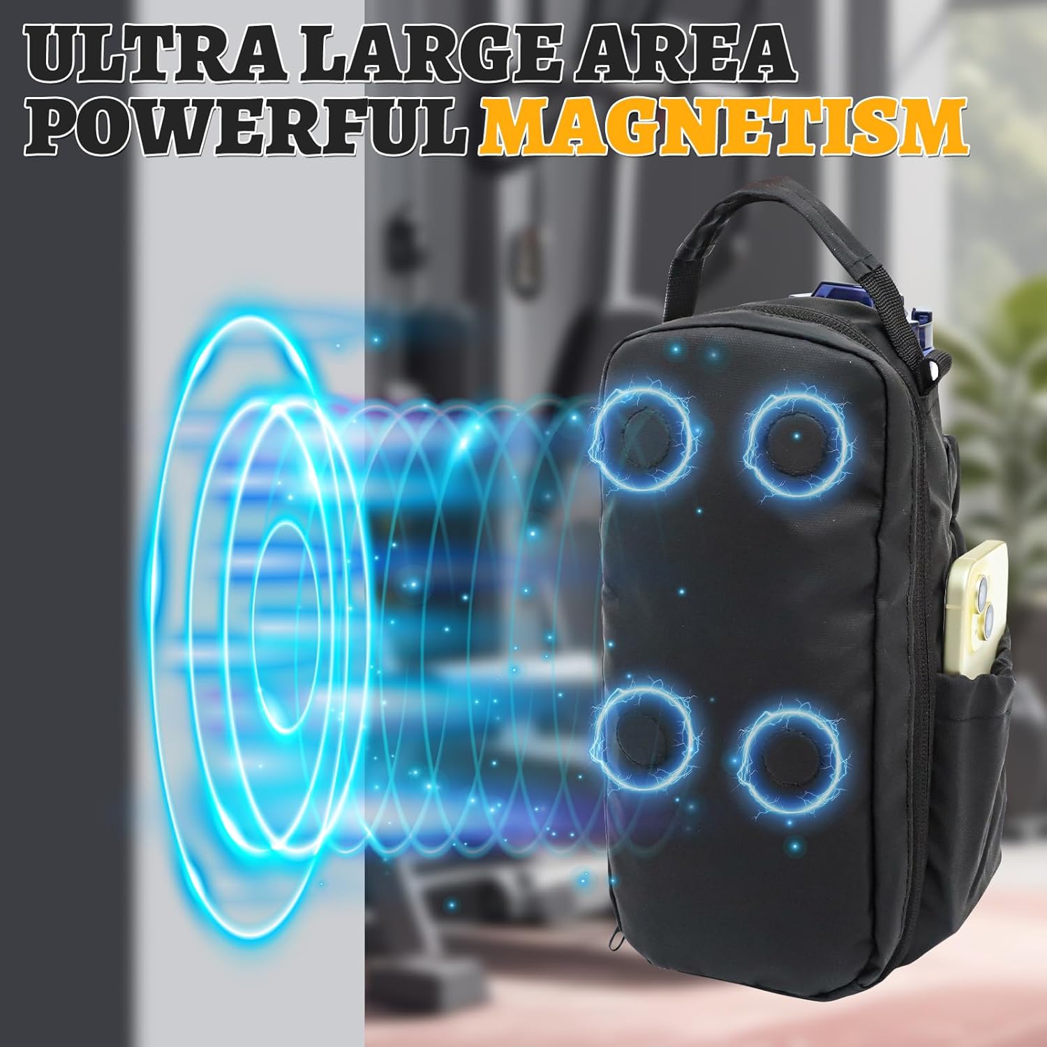 Thumbnail 4 de Magnetic Gym Bag Water Bottle Carrier with Adjustable Strap and Pockets