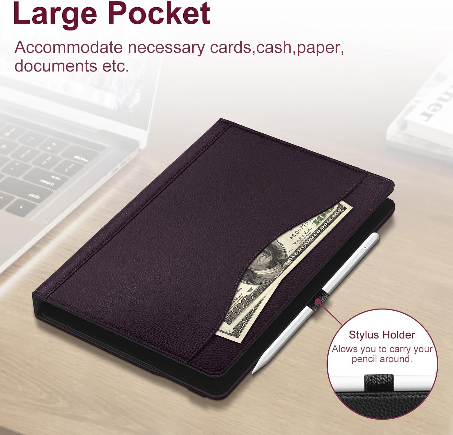 Detalle 2 de XunyLyee Universal 10.1–11 inch Tablet Case: Multi-Angle Stand and Soft Interior