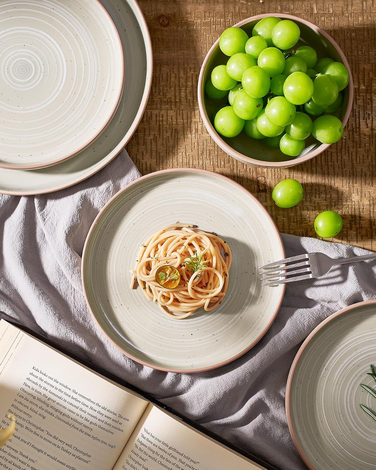 Thumbnail 4 de Famiware Meteor 12-Piece Dinnerware Set, Matcha Green 🍽
