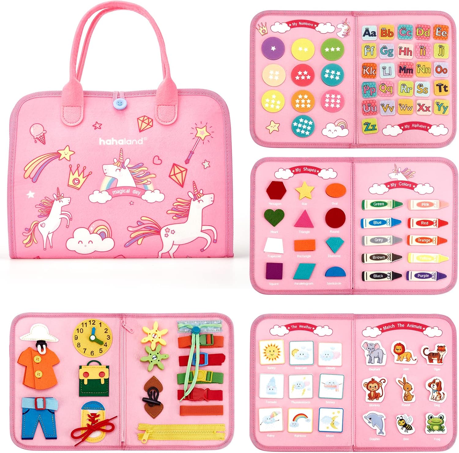 Thumbnail 7 de hahaland Busy Board Juguetes Montessori para Niños