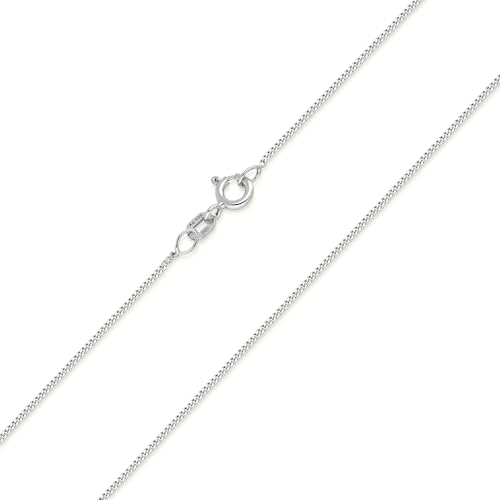 Detalle de Feine 925 Silber Panzerkette 1mm – Damen Halskette silber K32-50 cm von MATERIA by Matthias Wagner