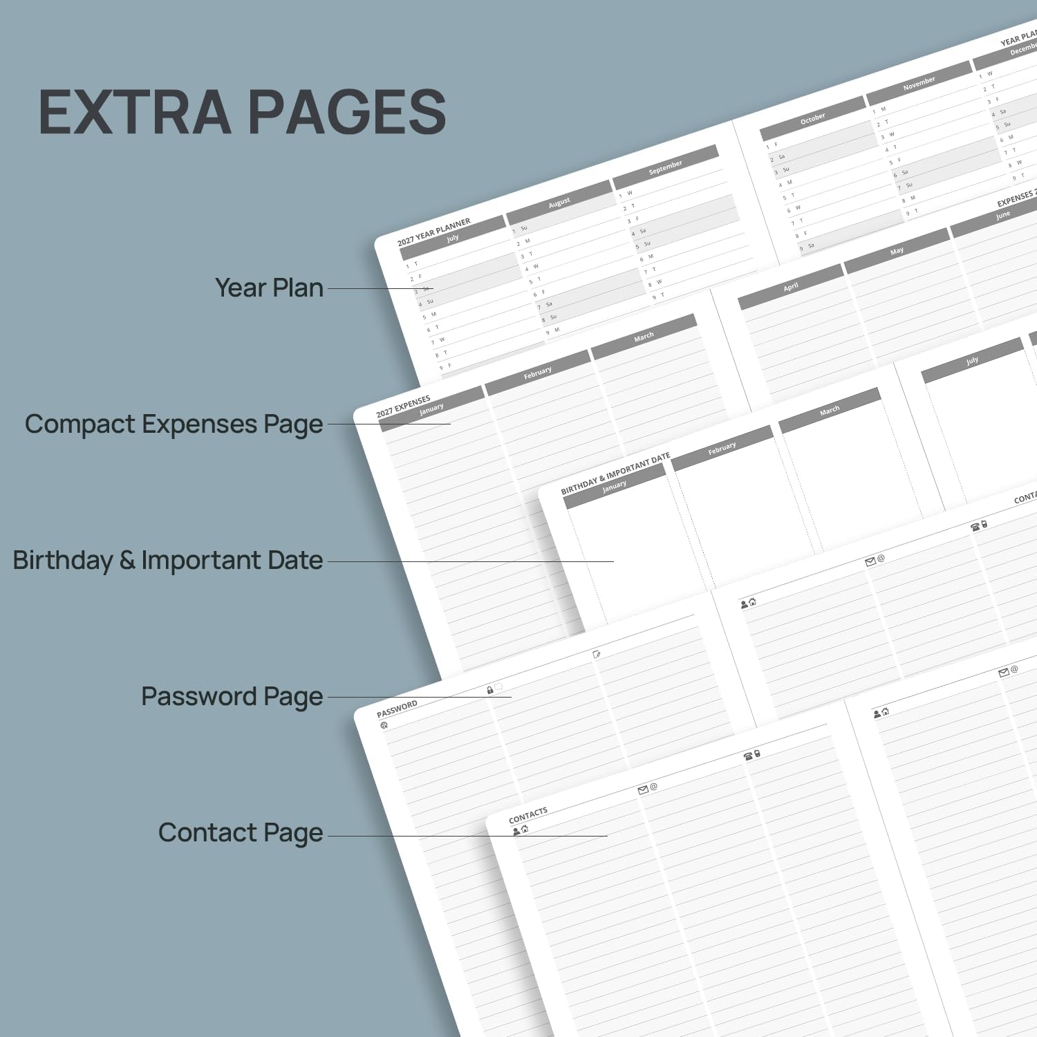 Detalle 1 de POPRUN Weekly Planner, 2027