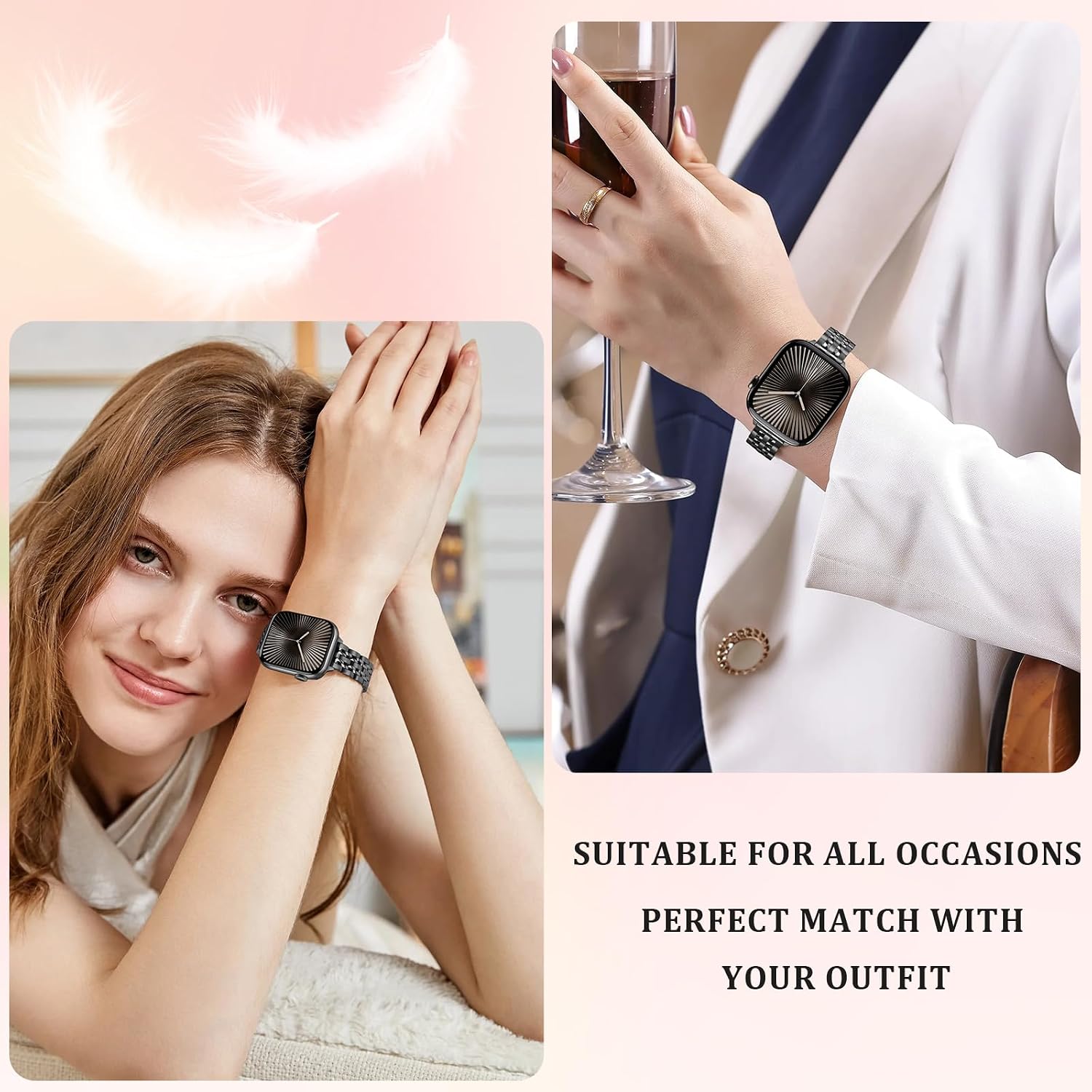 Thumbnail 5 de Anlinser metal Apple Watch strap 14 mm