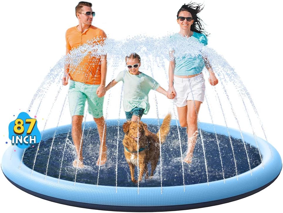 Thumbnail 6 de VISTOP Non-Slip Splash Pad for Kids and Dog (127 inch) – Thickened Water Sprinkler Play Mat